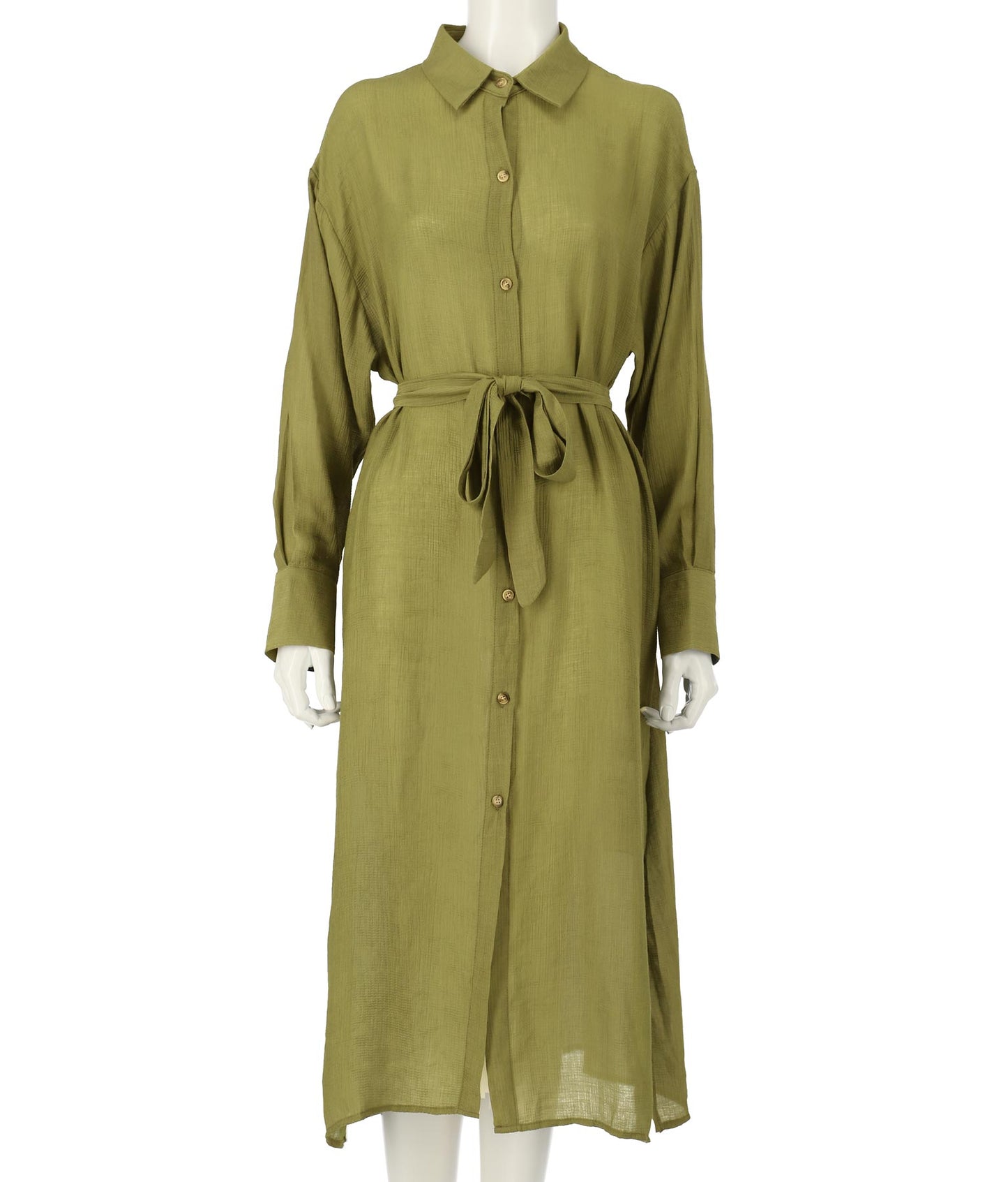 ウエストリボンロングシャツ 154-5270