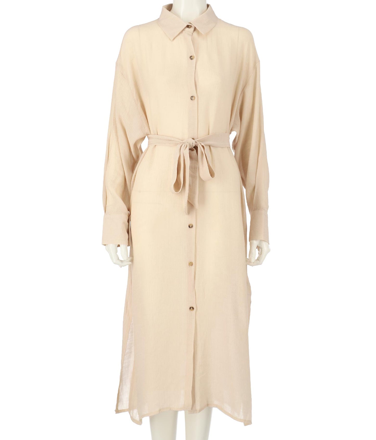 ウエストリボンロングシャツ 154-5270