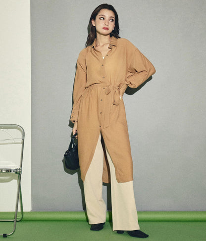 ウエストリボンロングシャツ 154-5270