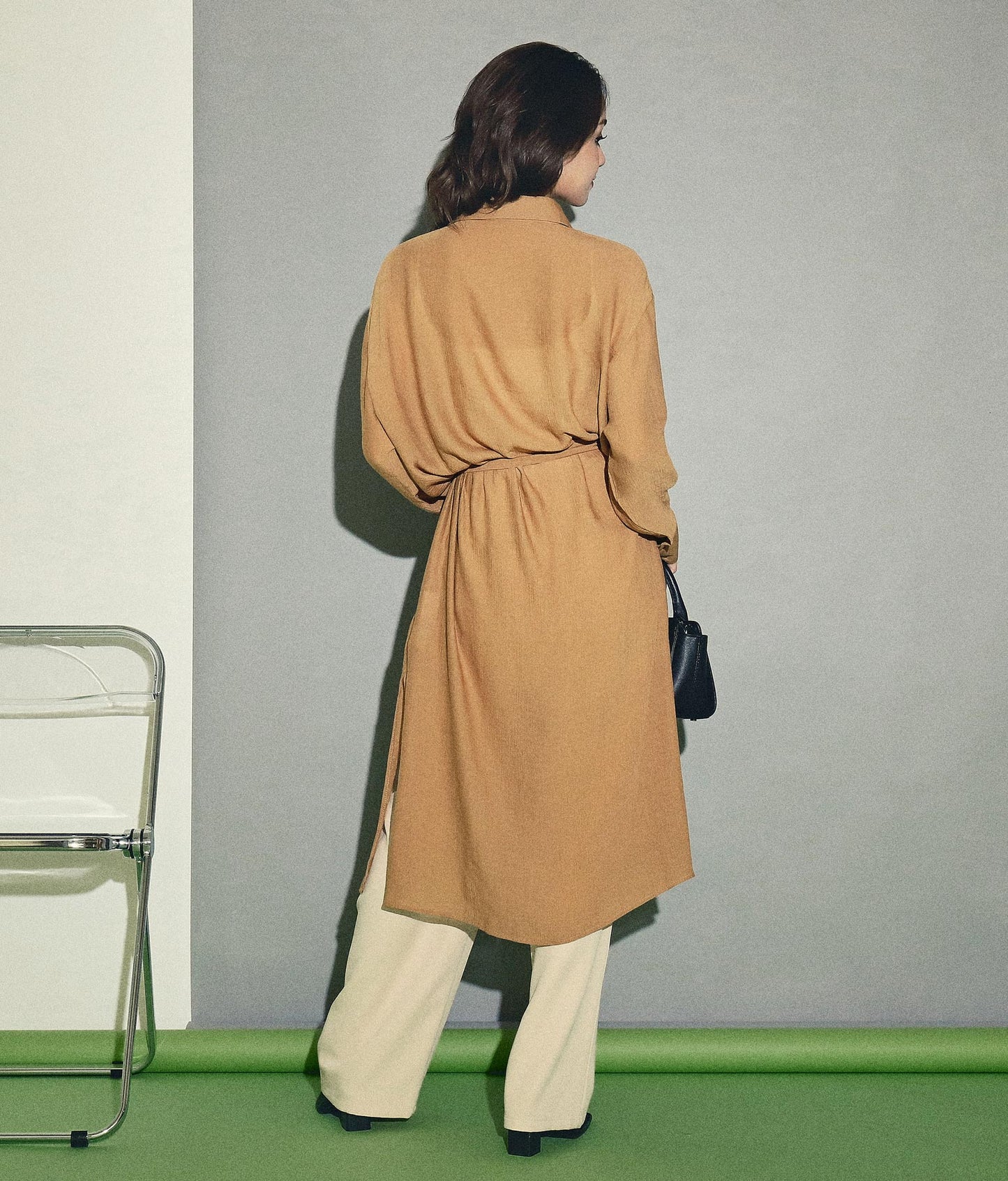 ウエストリボンロングシャツ 154-5270