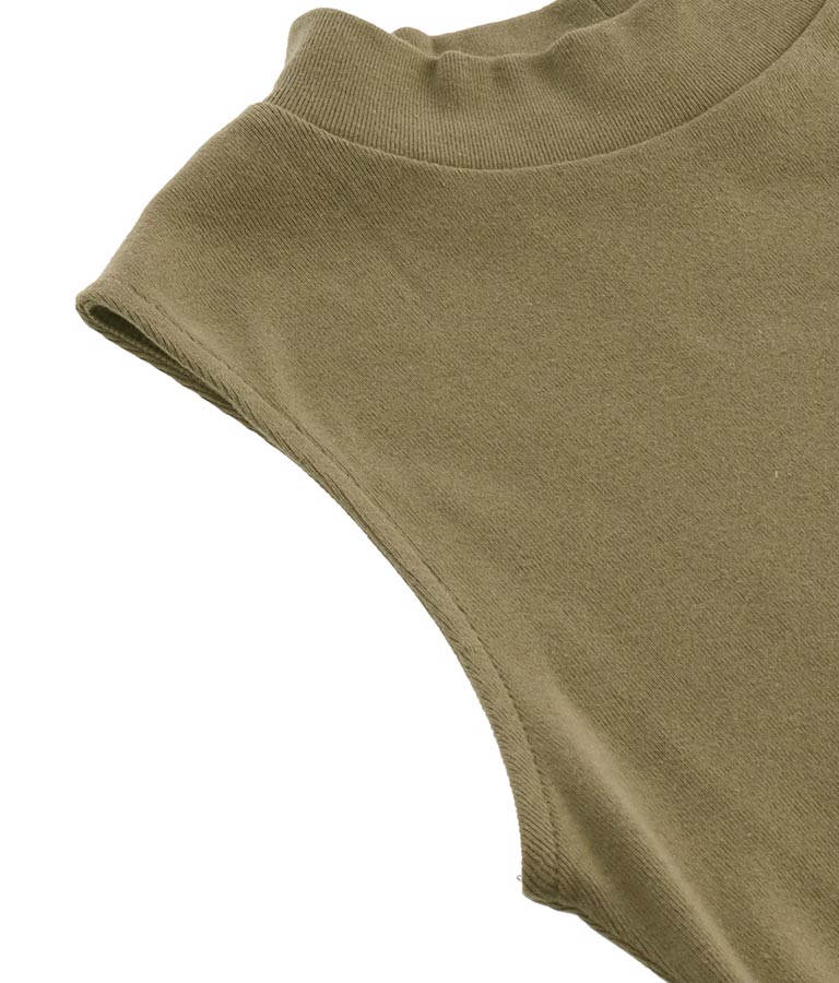 シンプル プチハイネック ノースリーブ トップス タンクトップ  793-8902