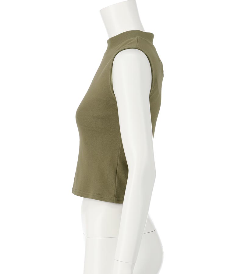 シンプル プチハイネック ノースリーブ トップス タンクトップ  793-8902