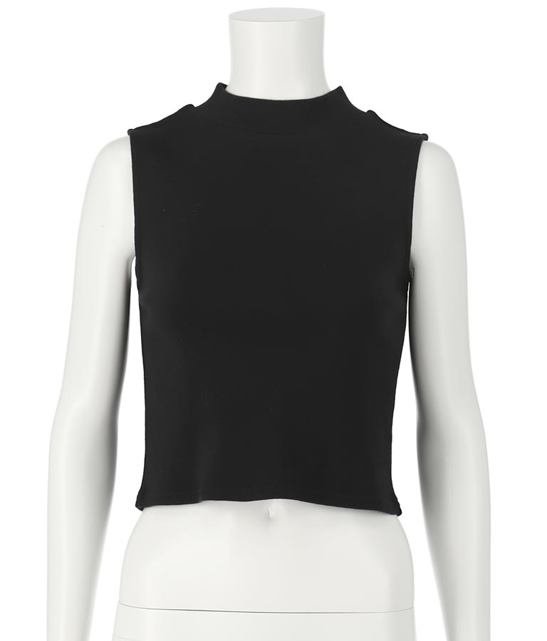 シンプル プチハイネック ノースリーブ トップス タンクトップ  793-8902