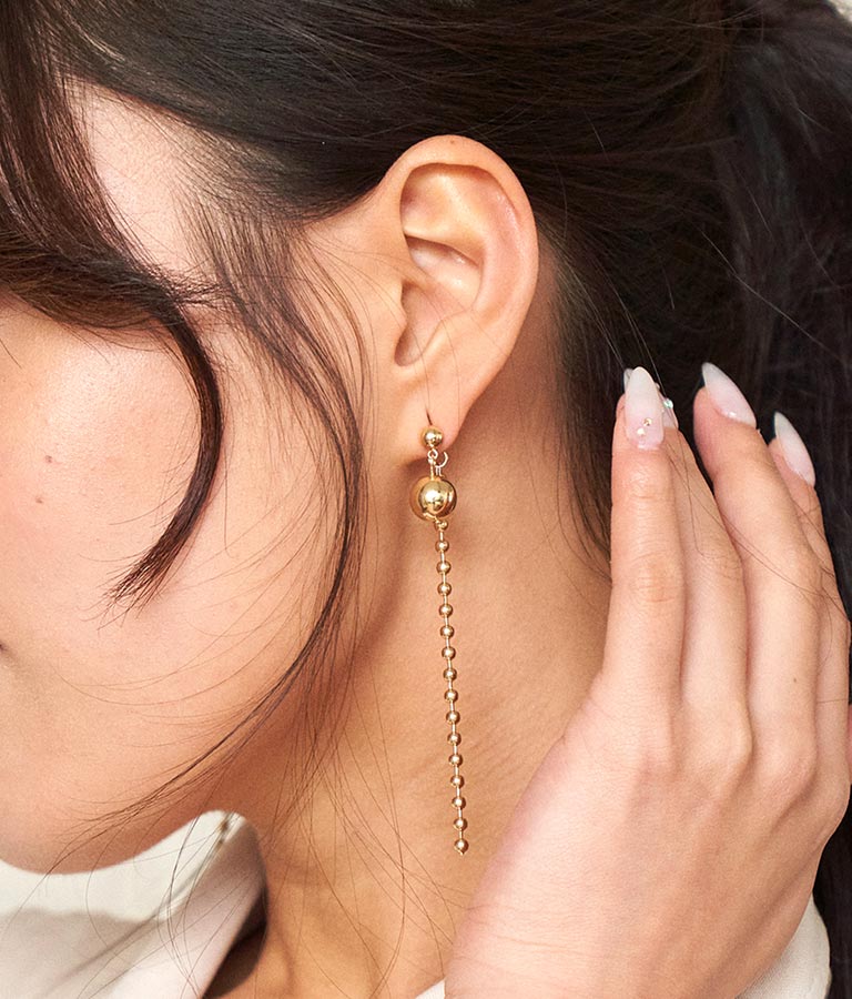 ポールロングピアス