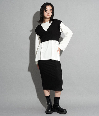 バックロゴロンT×ニットベストセット 798-8598