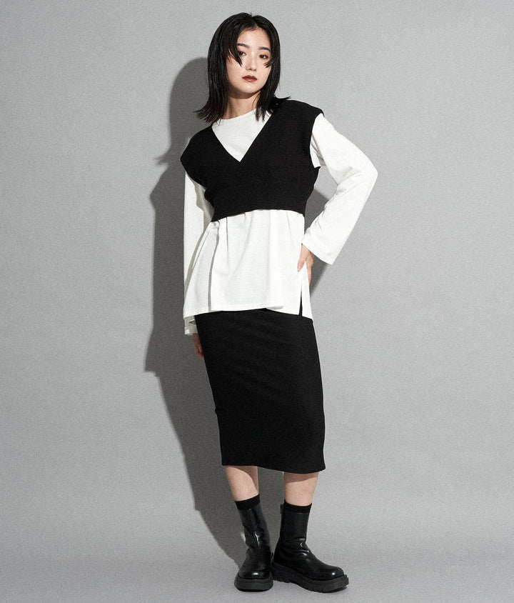 バックロゴロンT×ニットベストセット 798-8598