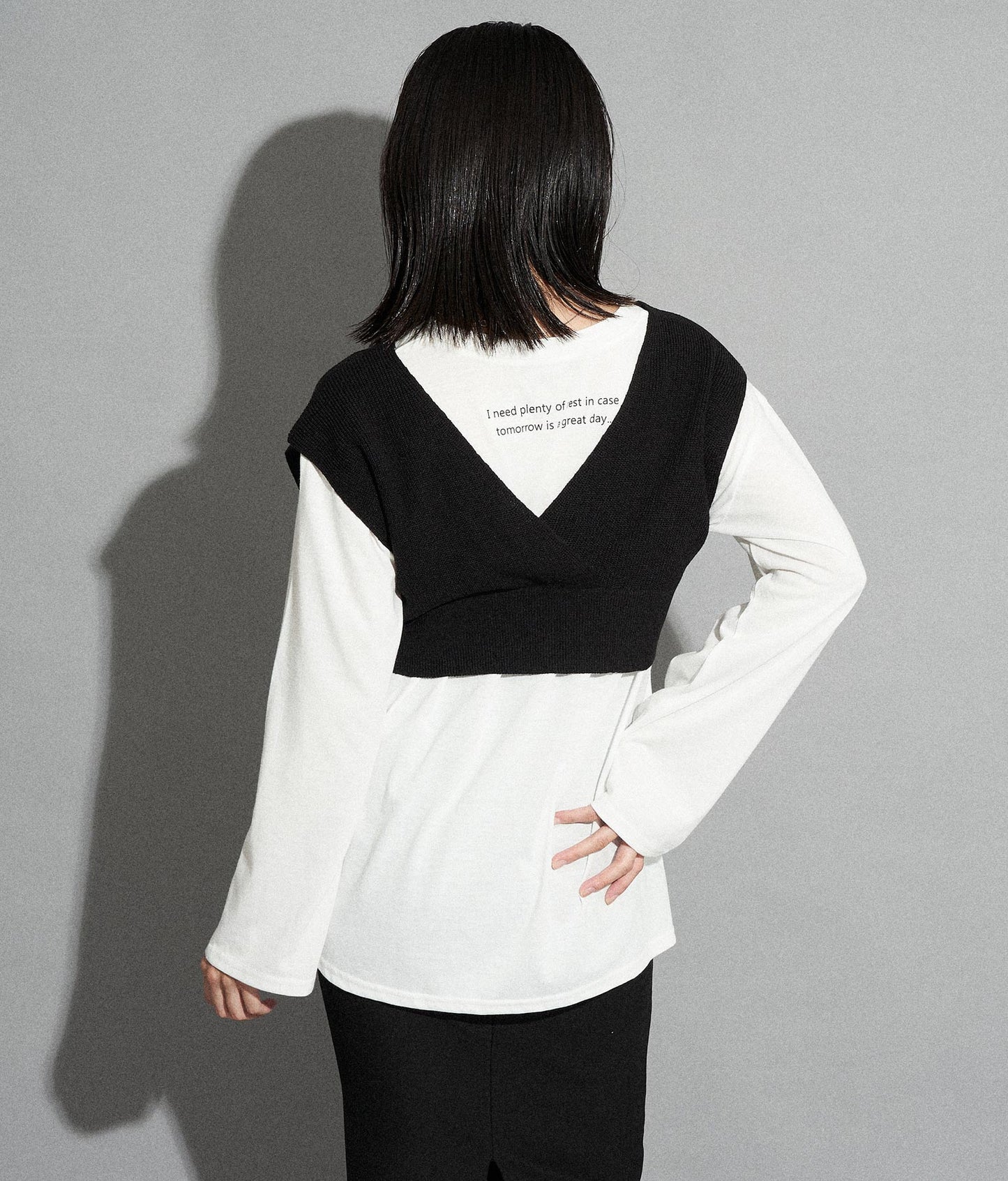 バックロゴロンT×ニットベストセット 798-8598