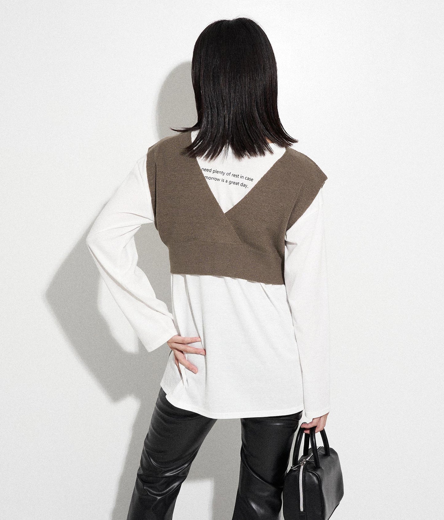 バックロゴロンT×ニットベストセット 798-8598