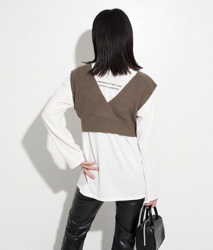 バックロゴロンT×ニットベストセット 798-8598