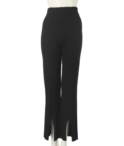 ランダムリブ センタースリット ニットパンツ 152-5327