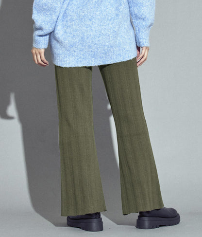 ランダムリブ センタースリット ニットパンツ 152-5327