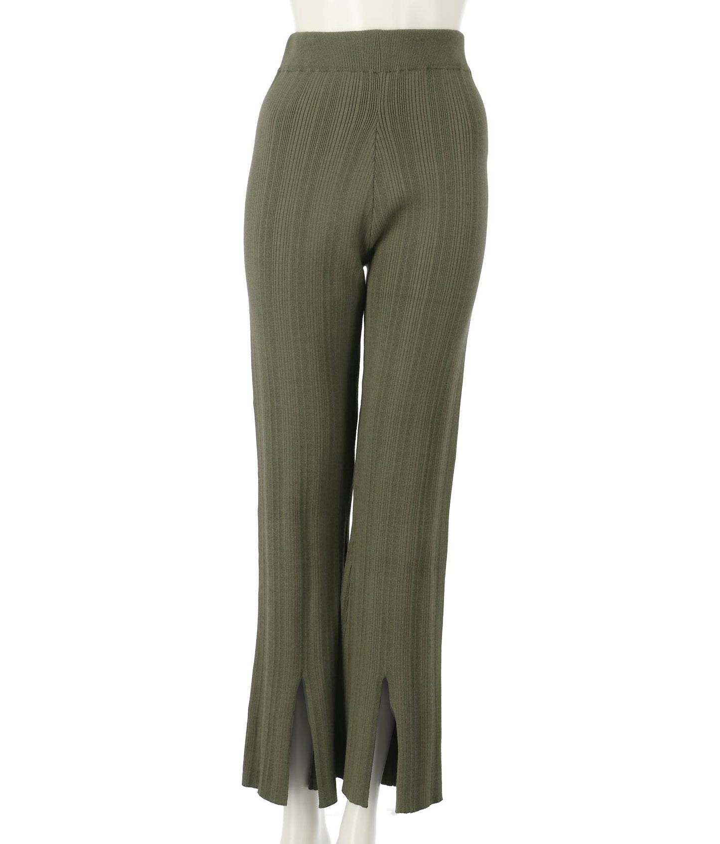 ランダムリブ センタースリット ニットパンツ 152-5327