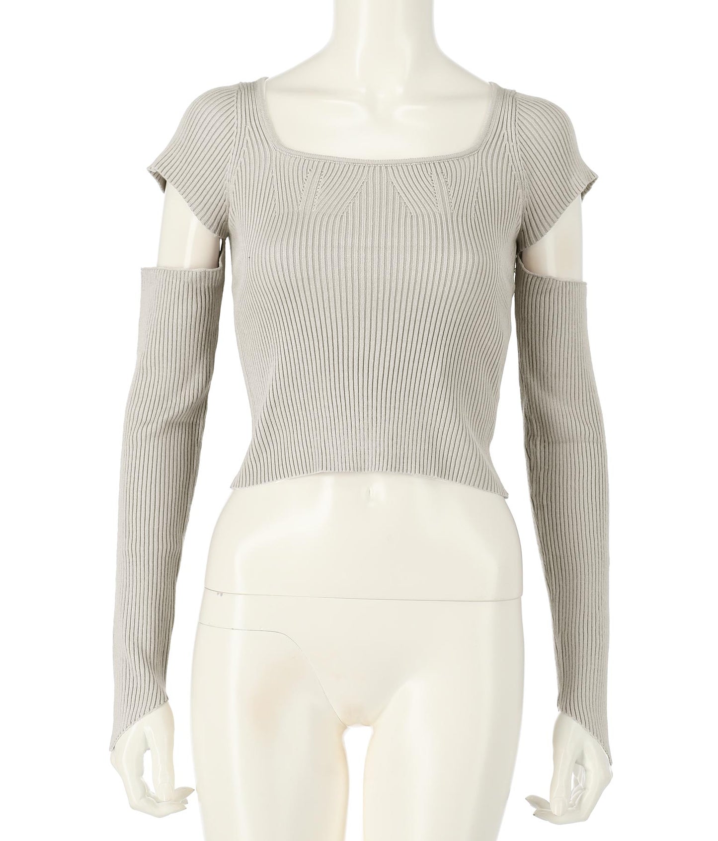 アームカットリブニットトップス 153-5322