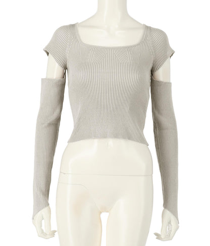 アームカットリブニットトップス 153-5322