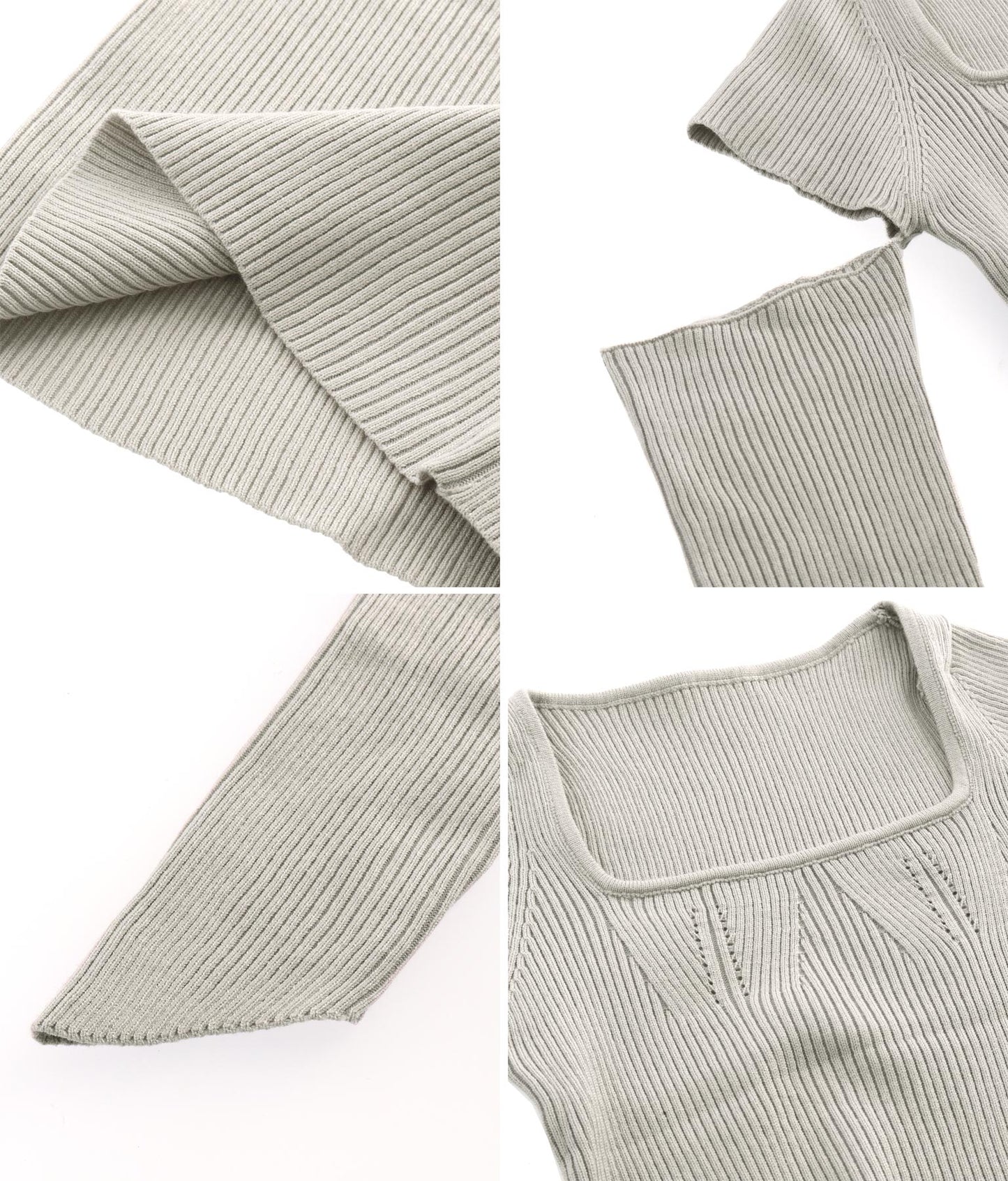 アームカットリブニットトップス 153-5322