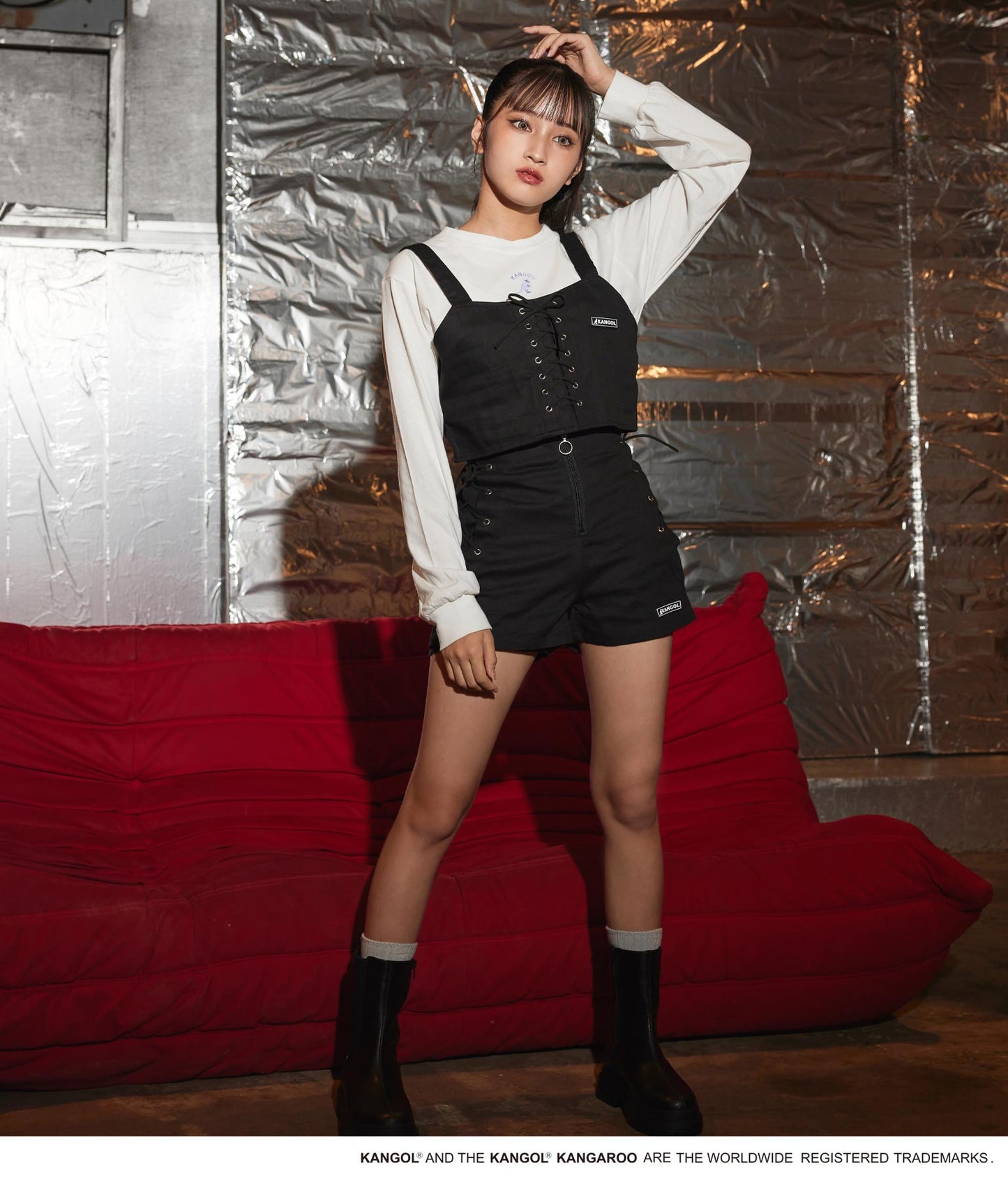 ANAPGIRL × KANGOLKIDS コラボ スピンドル ショートパンツ 912-6911