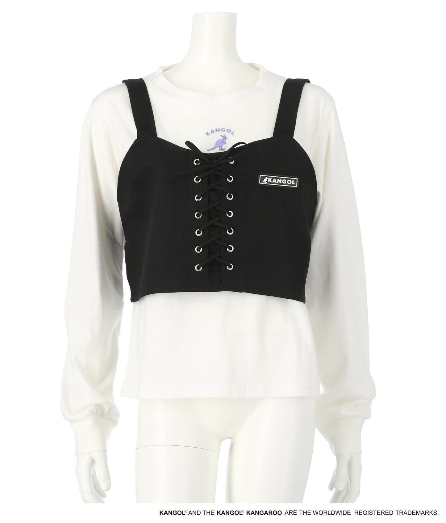 ANAPGIRL × KANGOL KIDS コラボ ビスチェ × ロンT セット 918-6910