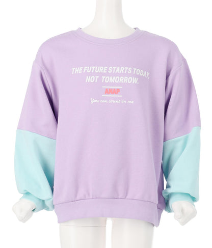 袖切替裏毛トレーナー 423-2953