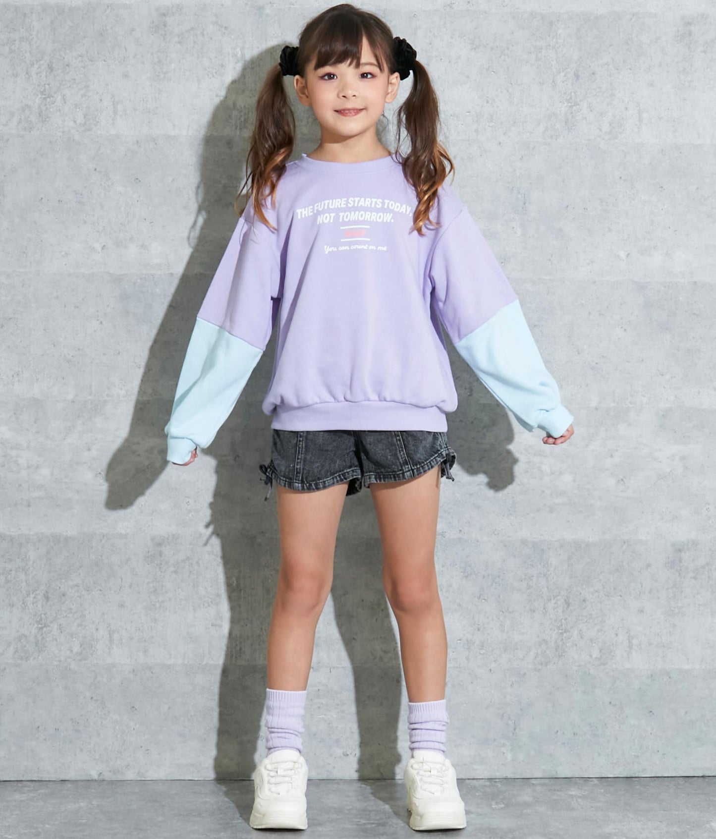 袖切替裏毛トレーナー 423-2953