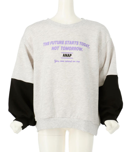 袖切替裏毛トレーナー 423-2953