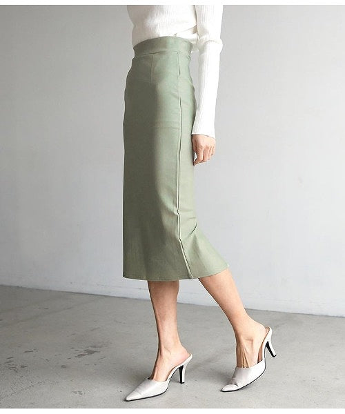 9色展開バックスリットシンプルタイトスカート 151-4648