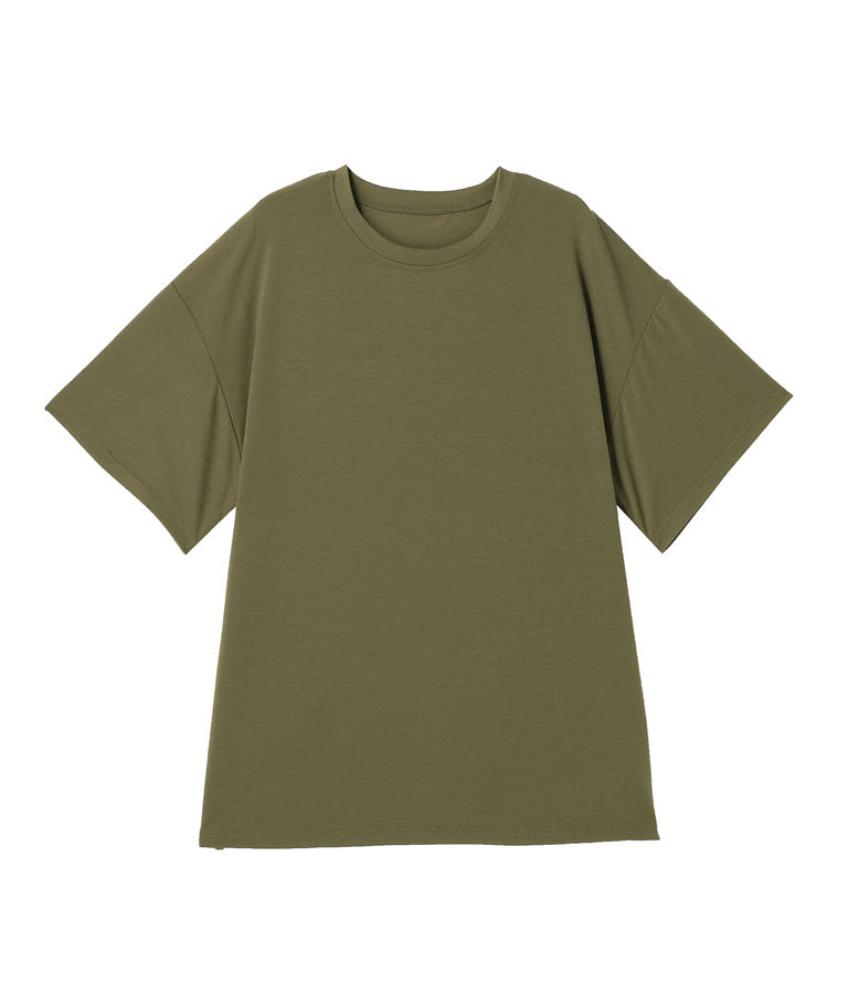 ラウンドネック ゆるてろ ビッグ Tシャツ 493-2555