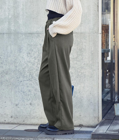 起毛シンプルタックパンツ 152-5341