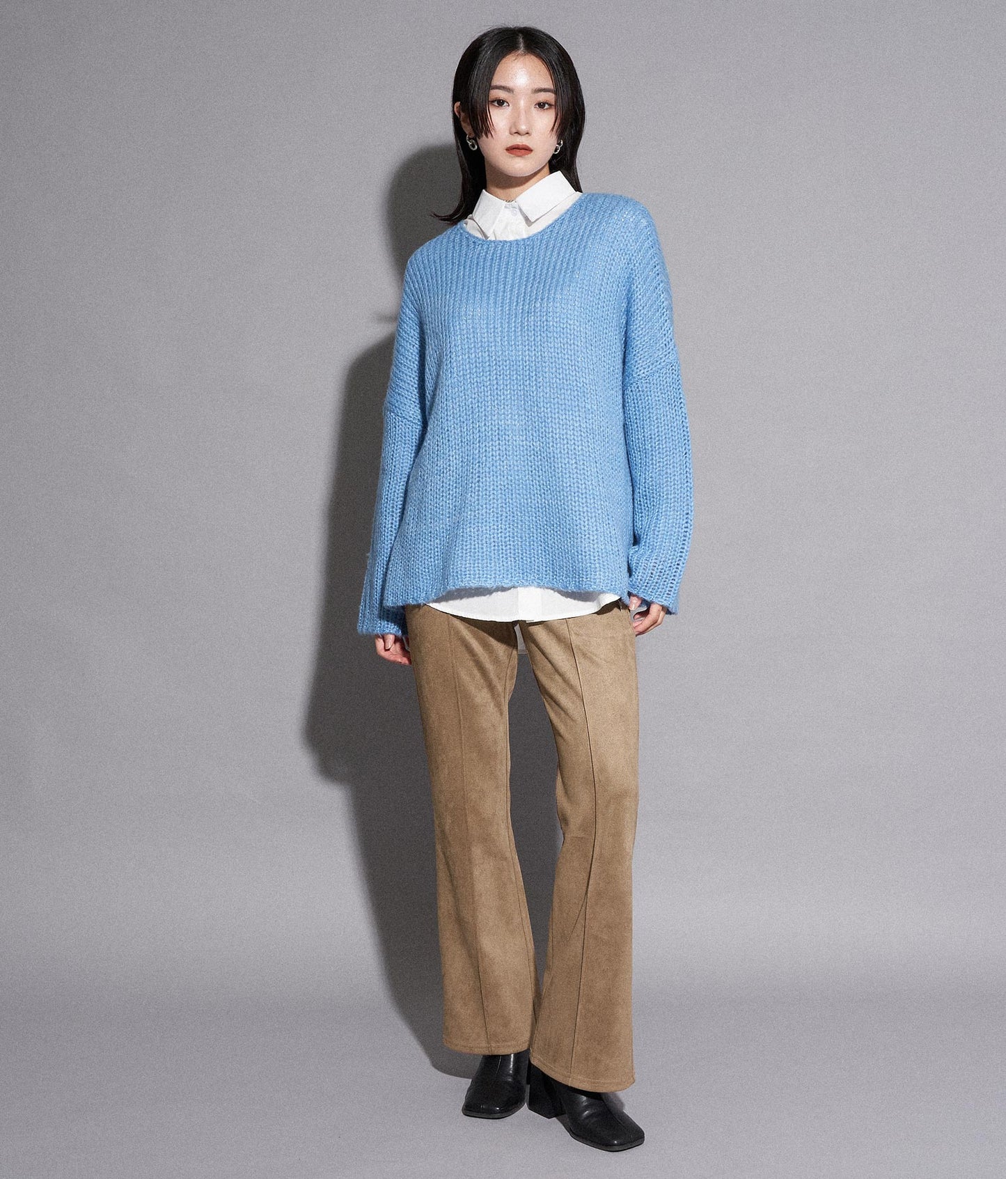 フェイクスエードフレアパンツ 792-8665