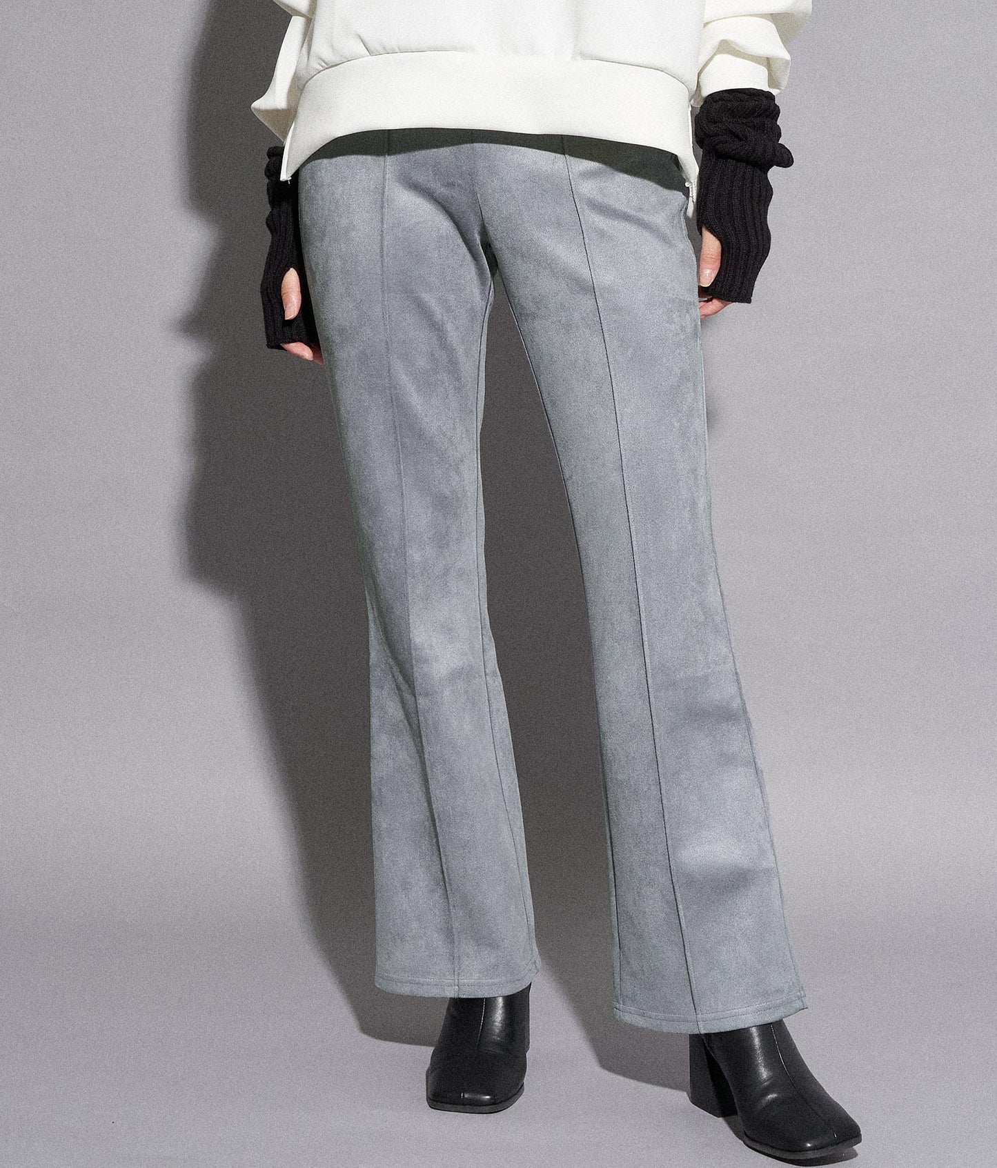 フェイクスエードフレアパンツ 792-8665