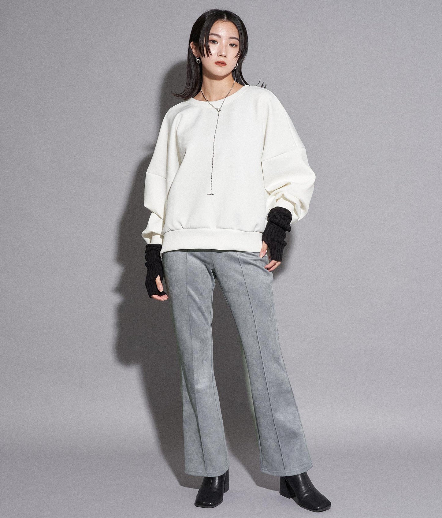 フェイクスエードフレアパンツ 792-8665