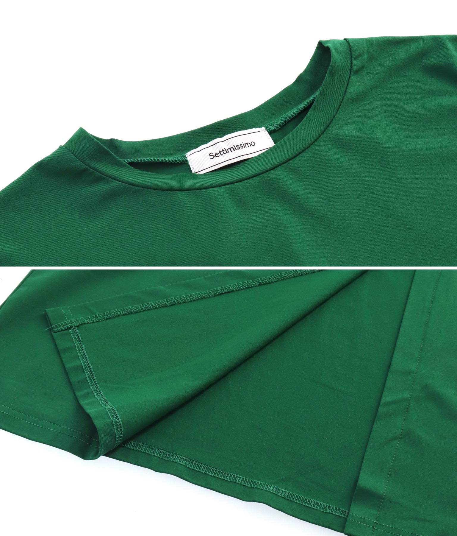 シルケット 天竺 バック スリット ロング Tシャツ