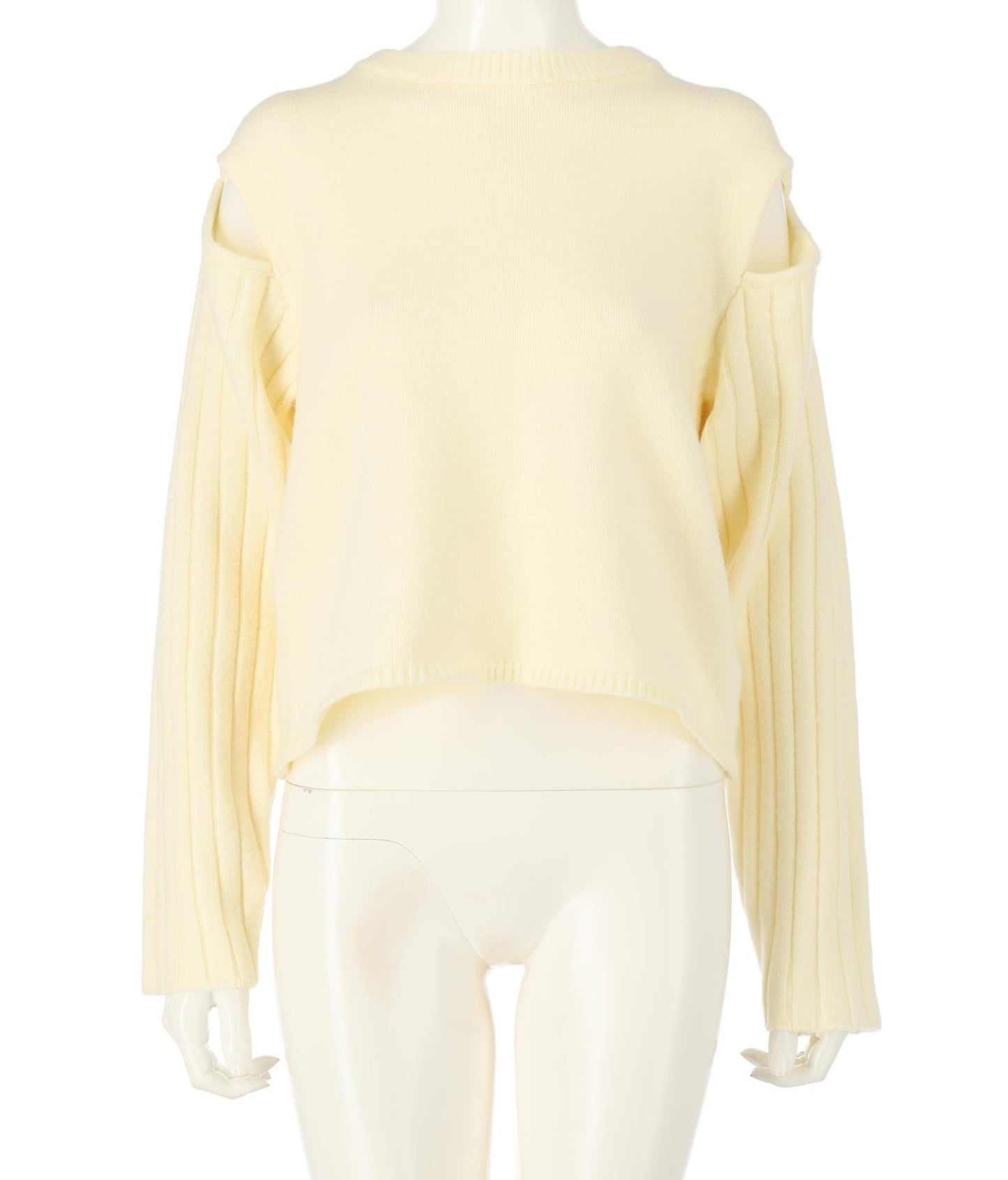 デザインオープンニットトップスセーター