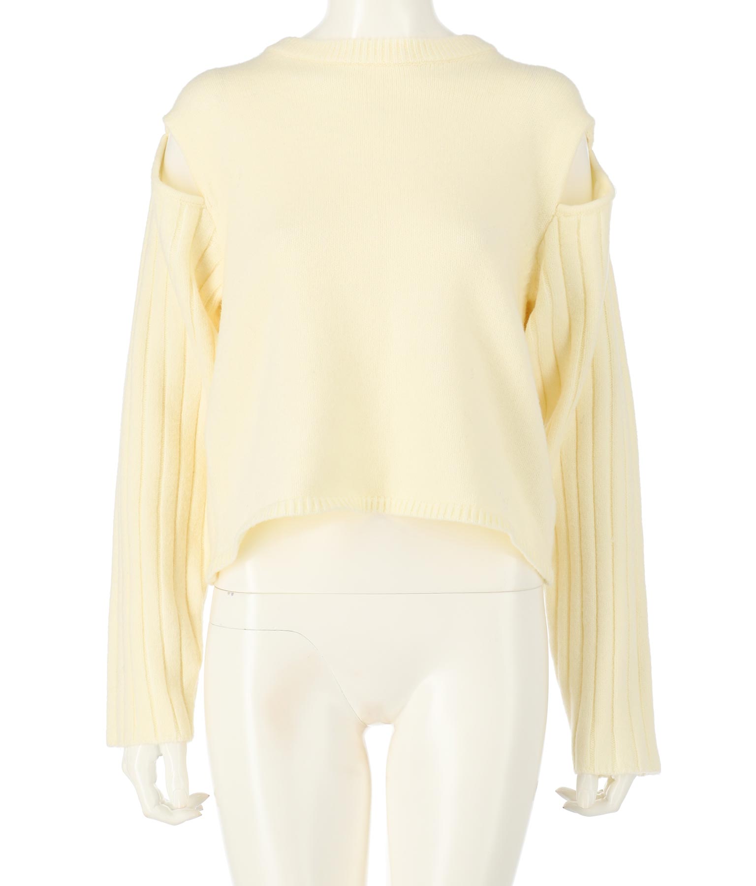 デザインオープンニットトップスセーター