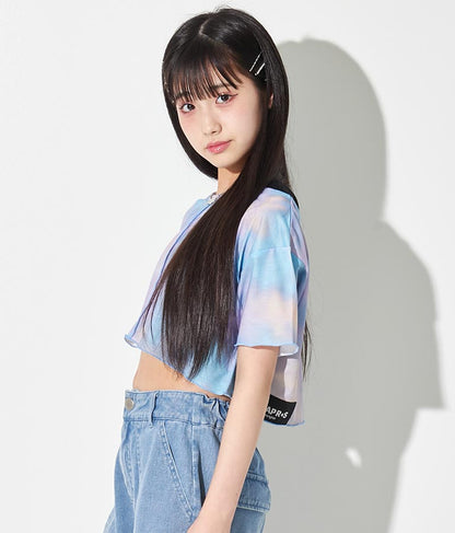 R+Sタイダイ柄ショートトップスTシャツ 913-7205