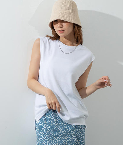 シンプルノースリーブトップスカットソー 793-8922