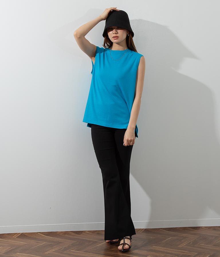 シンプルノースリーブトップスカットソー 793-8922