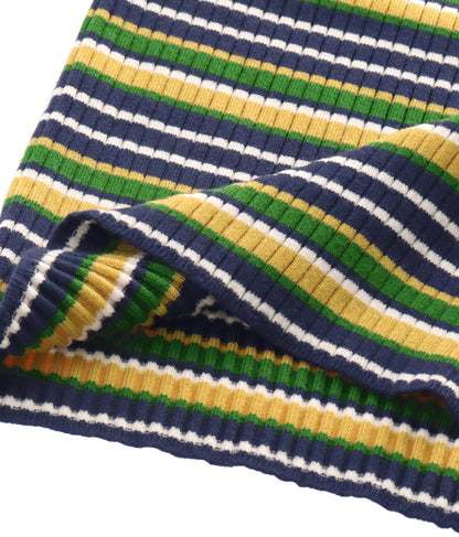 マルチボーダー リブ トップス ニット 793-8541