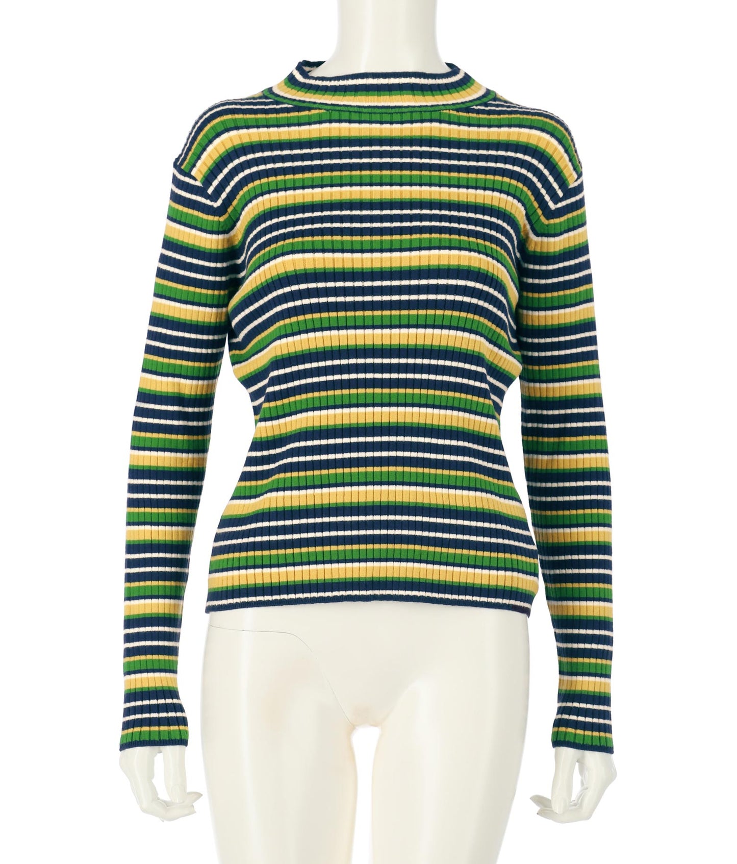 マルチボーダー リブ トップス ニット 793-8541