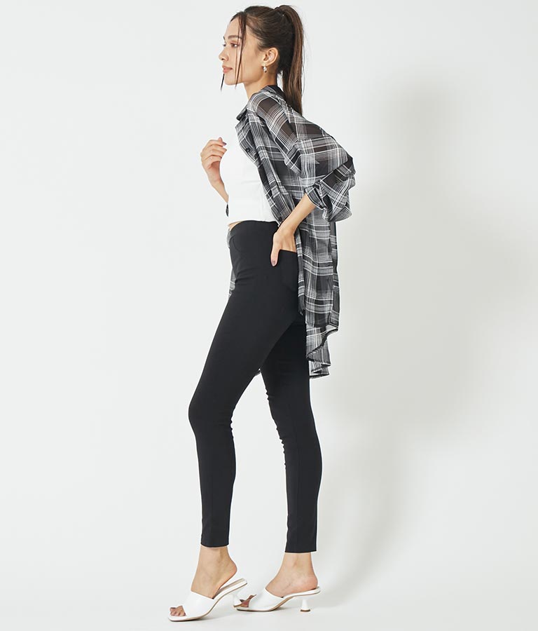 シンプル ストレッチ レギンス パンツ 792-7624