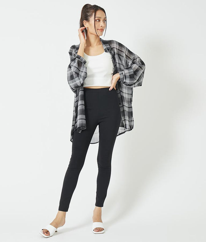 シンプル ストレッチ レギンス パンツ 792-7624
