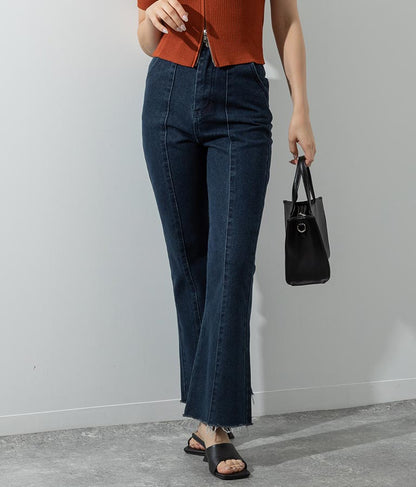 バックゴム フレア デニム パンツ 792-8907