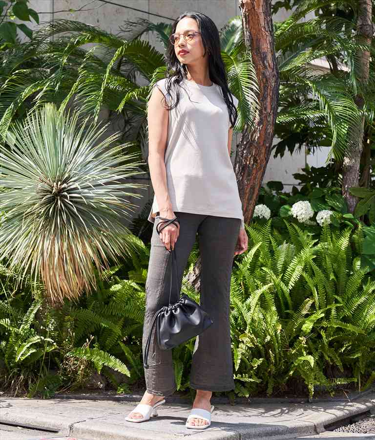 シンプルノースリーブトップスカットソー 793-8922