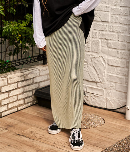 プレーティング ストレート ニットスカート 851-5464