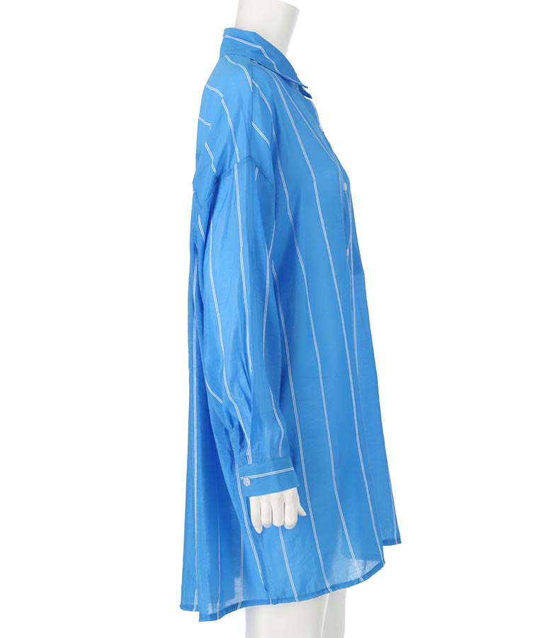 オーバーサイズストライプシャツ