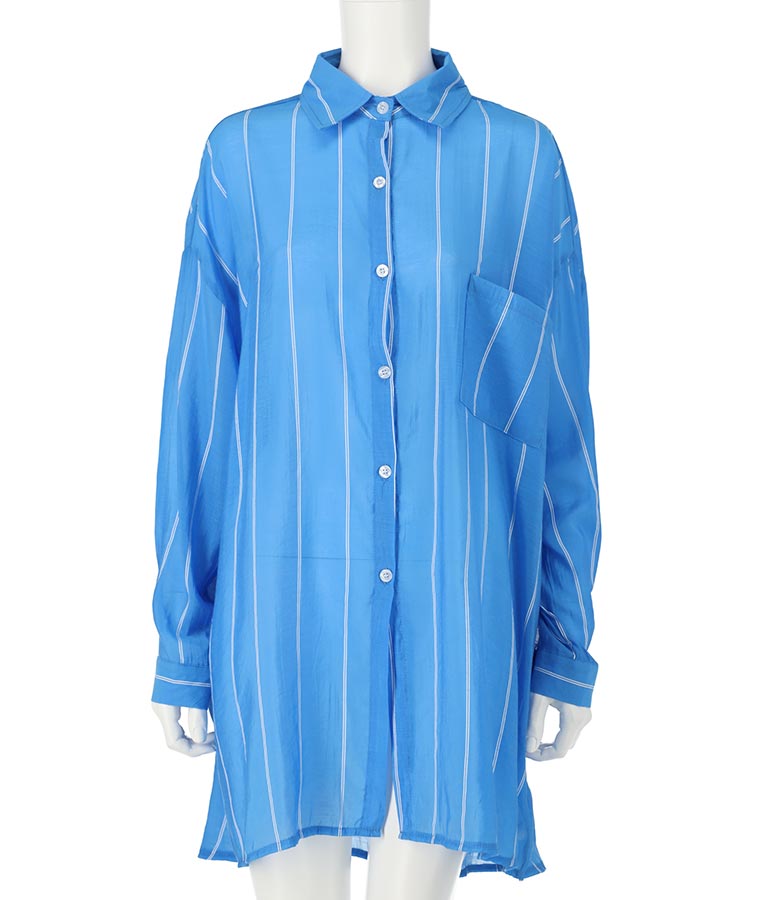 オーバーサイズ ストライプ シャツ 154-5412