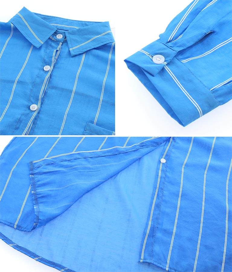 オーバーサイズ ストライプ シャツ 154-5412