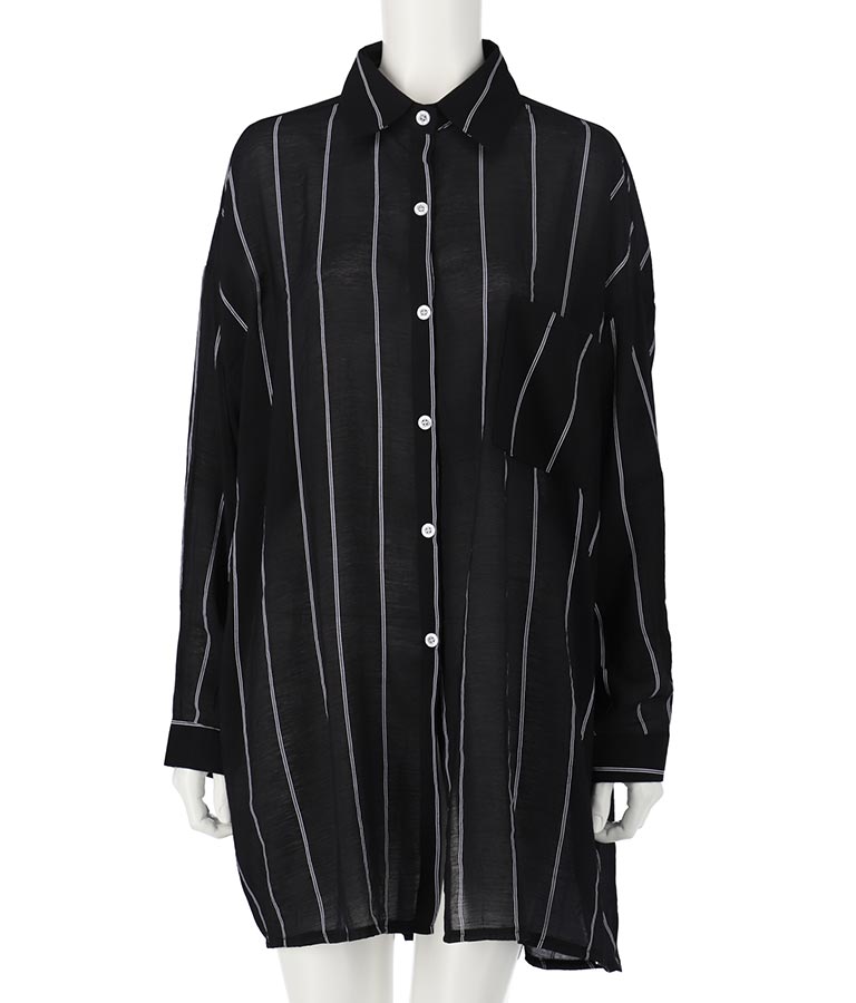 オーバーサイズ ストライプ シャツ 154-5412