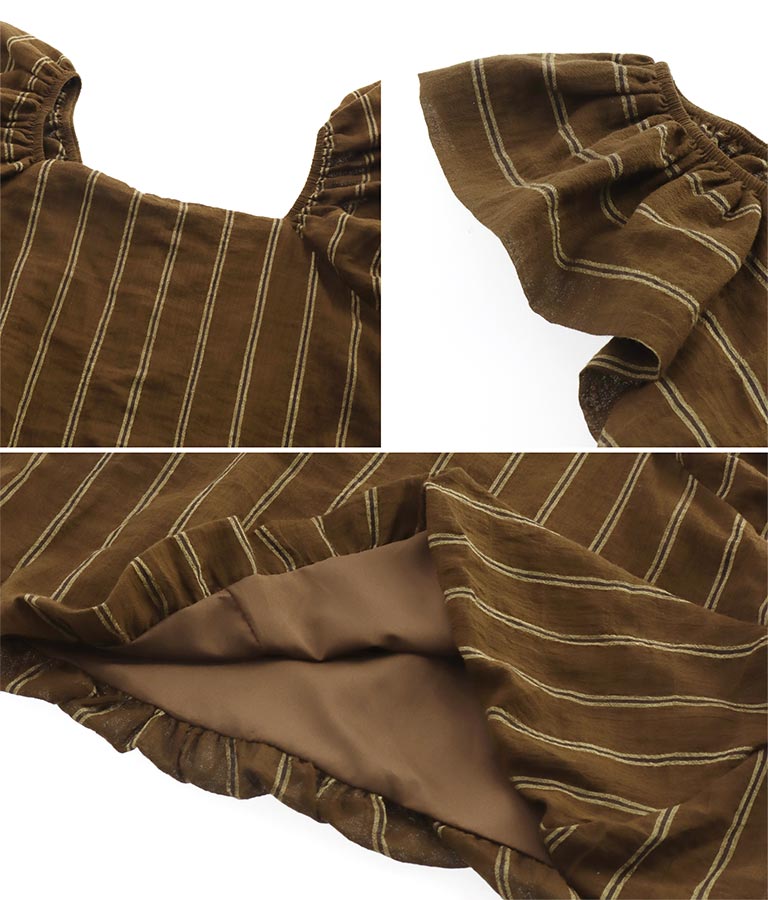 2WAYストライプトップス