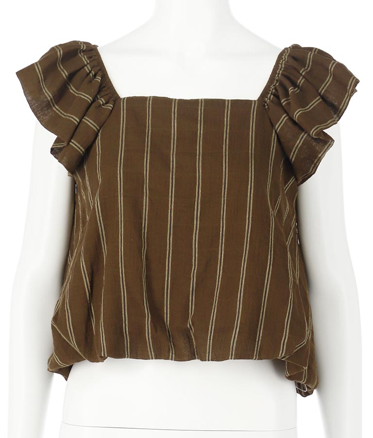 2WAY ストライプ トップス 153-5422