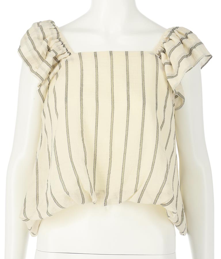 2WAY ストライプ トップス 153-5422